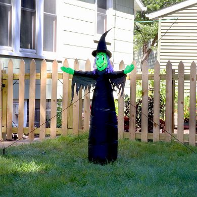 Sunnydaze Wendolyn the Wicked Witch Inflatable Halloween Decoration - 5 ft