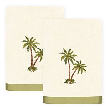 Linum Home Textiles Palmera 2 pc Embellished Bath Towel Set