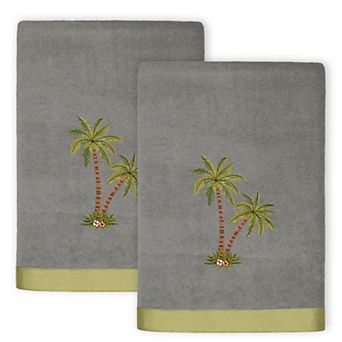 Linum Home Textiles Palmera 2 pc Embellished Bath Towel Set