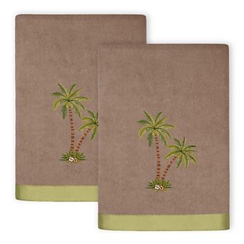 Linum Home Textiles Palmera 2 pc Embellished Bath Towel Set