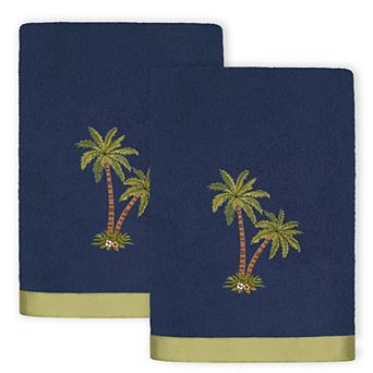 Linum Home Textiles Palmera 2 pc Embellished Bath Towel Set