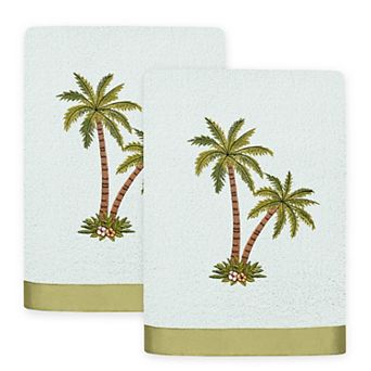 Linum Home Textiles Palmera 2 pc Embellished Hand Towel Set