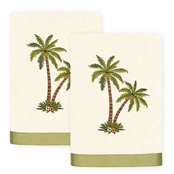 Linum Home Textiles Palmera 2 pc Embellished Hand Towel Set