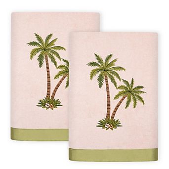 Linum Home Textiles Palmera 2 pc Embellished Hand Towel Set