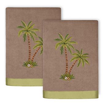 Linum Home Textiles Palmera 2 pc Embellished Hand Towel Set
