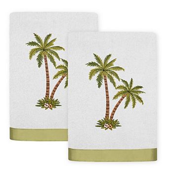Linum Home Textiles Palmera 2 pc Embellished Hand Towel Set