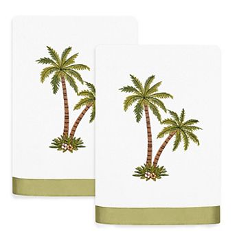Linum Home Textiles Palmera 2 pc Embellished Hand Towel Set
