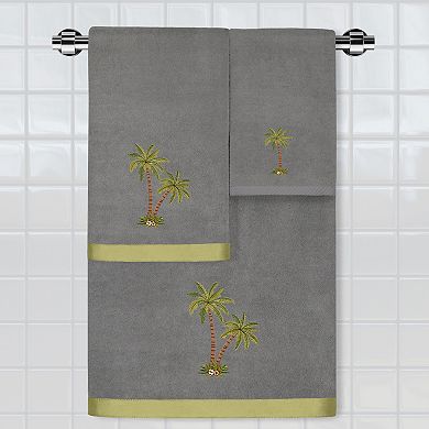 Linum Home Textiles Palmera 2-Piece Embellished Fingertip Towel Set