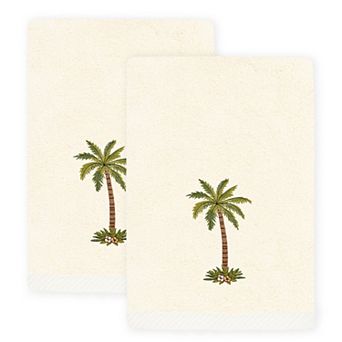 Linum Home Textiles Palmera 2 pc Embellished Fingertip Towel Set