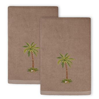 Linum Home Textiles Palmera 2 pc Embellished Fingertip Towel Set