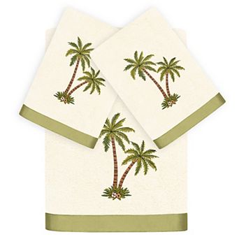 Linum Home Textiles Palmera 3 pc Embellished Bath & Hand Towel Set