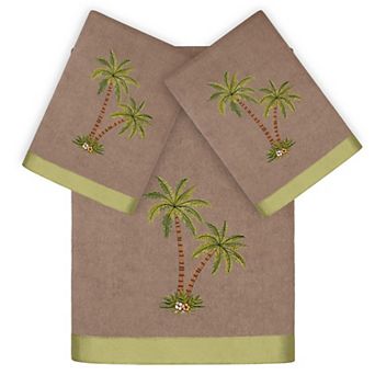 Linum Home Textiles Palmera 3 pc Embellished Bath & Hand Towel Set