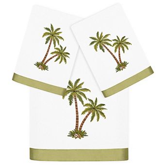 Linum Home Textiles Palmera 3 pc Embellished Bath & Hand Towel Set