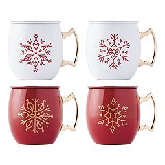 20 oz Stackable Snowflake Coffee Mugs, Set of 2 by Cambridge Home