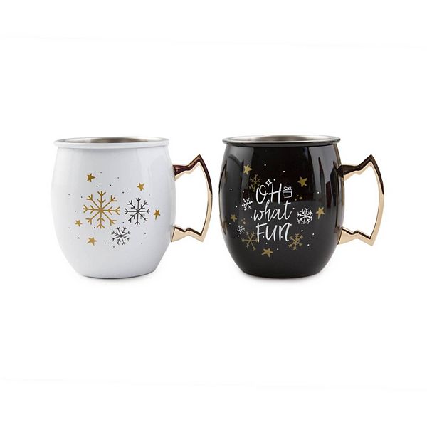 Cambridge 2pc. 20oz. "Oh What Fun" Moscow Mule Mug Set
