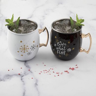 Cambridge 2-pc. 20-oz. "Oh What Fun" Moscow Mule Mug Set