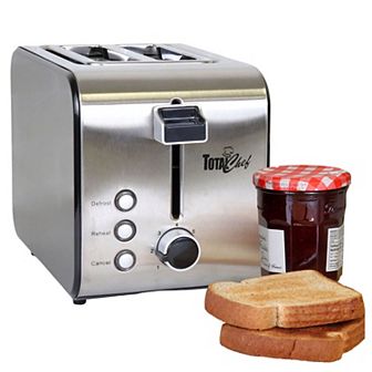 Total Chef 2-Slice Stainless Steel Defrost & Reheat Toaster