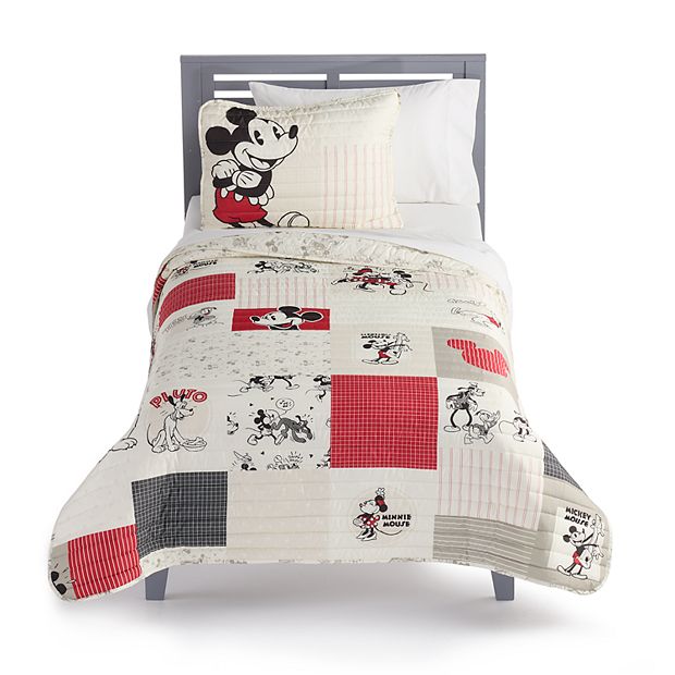 Sold NWT Bundle Disney Mickey Mouse Quilt King Size and Throw