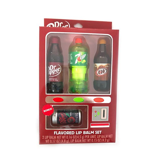 Dr Pepper 4-Pack Flavored Lip Balm Set