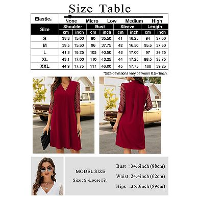 Womens Long Sleeve Mini Dress Casual Loose Flowy Swing Tunic Dresses For Spring Fall