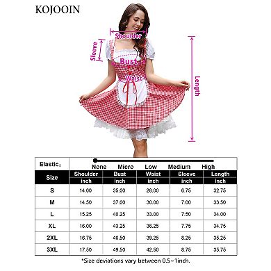 Women's German Dirndl Dress Traditional Bavarian Carnival Halloween Costume