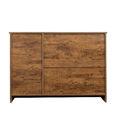 Modern Wood Buffet Sideboard with 2 doors&1 Storage and 2drawers -Entryway Serving Storage Cabinet Doors-Dining Room Console