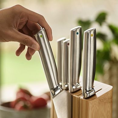 Joseph Joseph Elevate Steel Knives & Bamboo Knife Block 5-piece Set