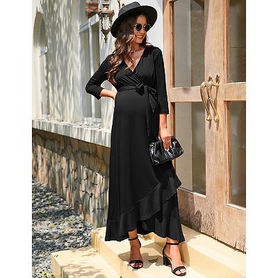 mini a line dress for women Bow-Detail Pleated A-Line Mini Dress in Black - 6 main image 1