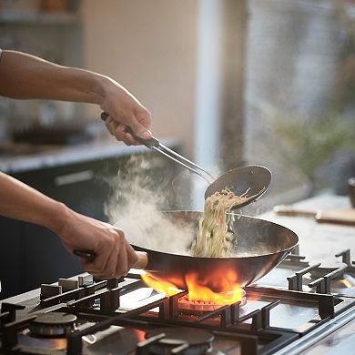 Joseph Joseph Nest Fusion Compact 3-piece Wok Silicone Turner, Silicone Spoon and Wire Skimmer Set