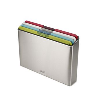 Joseph Joseph Folio Icon Steel 4 pc Chopping Board Set with Stainless Steel Storage Case