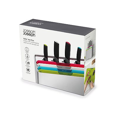 Joseph Joseph Folio Icon Arctic 8-piece Chopping Board & Knife Set with Storage Case