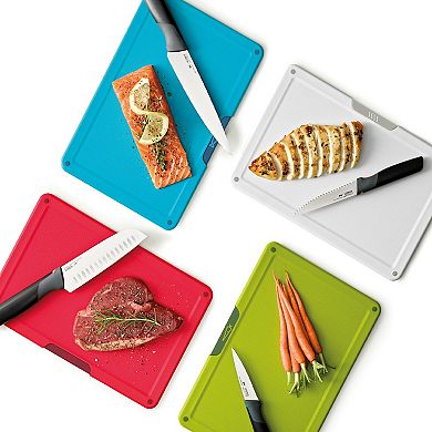 Joseph Joseph Folio Icon Arctic 8-piece Chopping Board & Knife Set with Storage Case