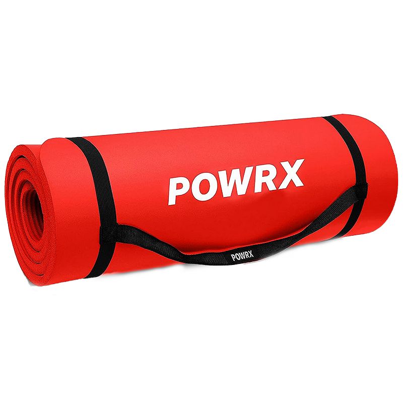 POWRX Pink Yoga Mat TPE w/ Bag, Exercise Mat for Workout