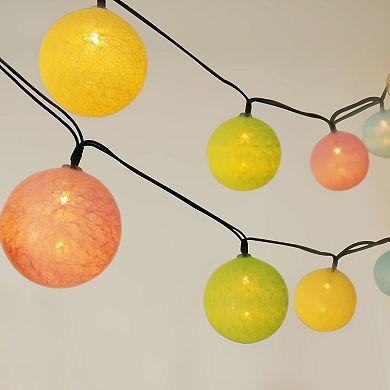 Mikasa Outdoor Waterproof LED 15.8-foot Solar Round Bulb String Lights