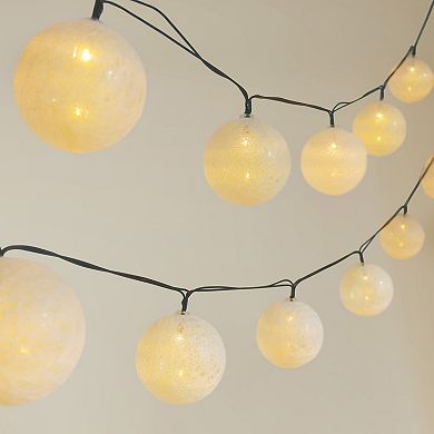 Mikasa Outdoor Waterproof LED 15.8-foot Solar Round Bulb String Lights