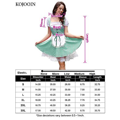 Women's German Dirndl Dress Traditional Bavarian Carnival Halloween Costume