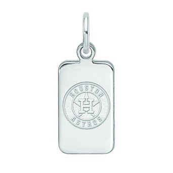LogoArt Sterling Silver Houston Astros Tag Pendant