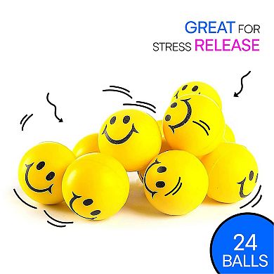 Squishy Stress Balls for Kids and Adults Funny Face Design to Support Anxiety Autism and PTSD