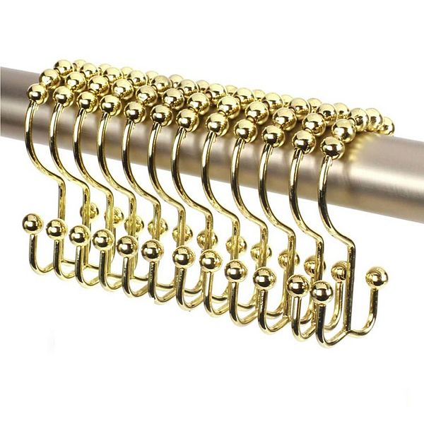 Double Sided Shower Curtain Hooks, Rust Proof Stainless Steel Hooks