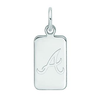 LogoArt Sterling Silver Atlanta Braves Tag Pendant
