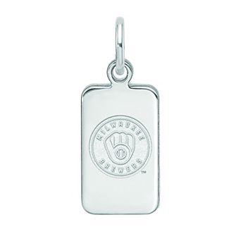 LogoArt Sterling Silver Milwaukee Brewers Tag Pendant