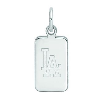 LogoArt Sterling Silver Los Angeles Dodgers Tag Pendant