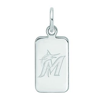 LogoArt Sterling Silver Miami Marlins Tag Pendant