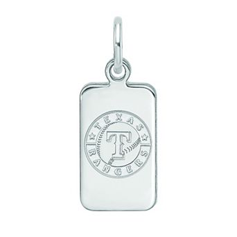 LogoArt Sterling Silver Texas Rangers Tag Pendant