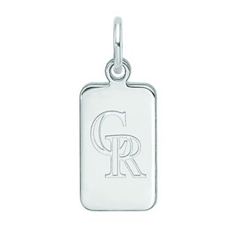 LogoArt Sterling Silver Colorado Rockies Tag Pendant