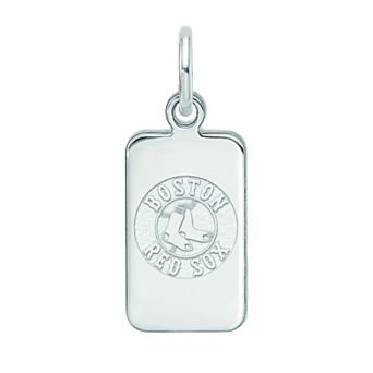LogoArt Sterling Silver Boston Red Sox Tag Pendant