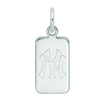 LogoArt Sterling Silver New Yankees Tag Pendant