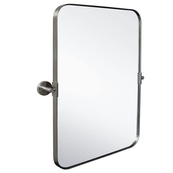 Adjustable Tilting Pivot Mirrors for Bathrooms with Farmhouse Wall