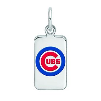 LogoArt Sterling Silver Chicago Cubs Enameled Tag Pendant