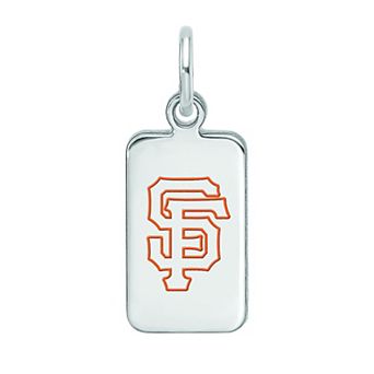 LogoArt Sterling Silver San Francisco Giants Enameled Tag Pendant